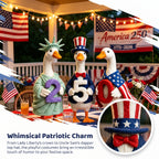 Whimsical "USA 250" Patriotic Geese Centerpiece