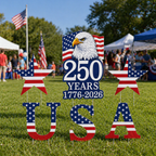 America 250th Anniversary Eagle Yard Sign Set