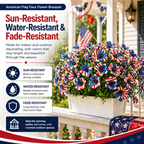 American Flag Faux Flower Bouquet - 12 Pcs
