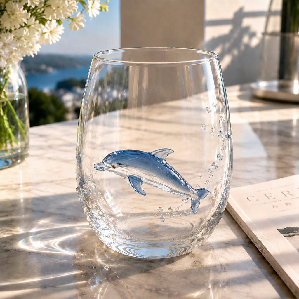 Artisanal Blue Ringed Octopus Glassware