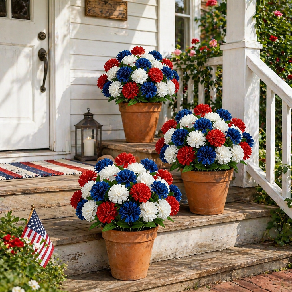 Patriotic Artificial Carnation Bouquet
