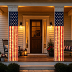 Lighted Patriotic Porch Banner