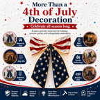 Lighted Extra Large American Flag Bow