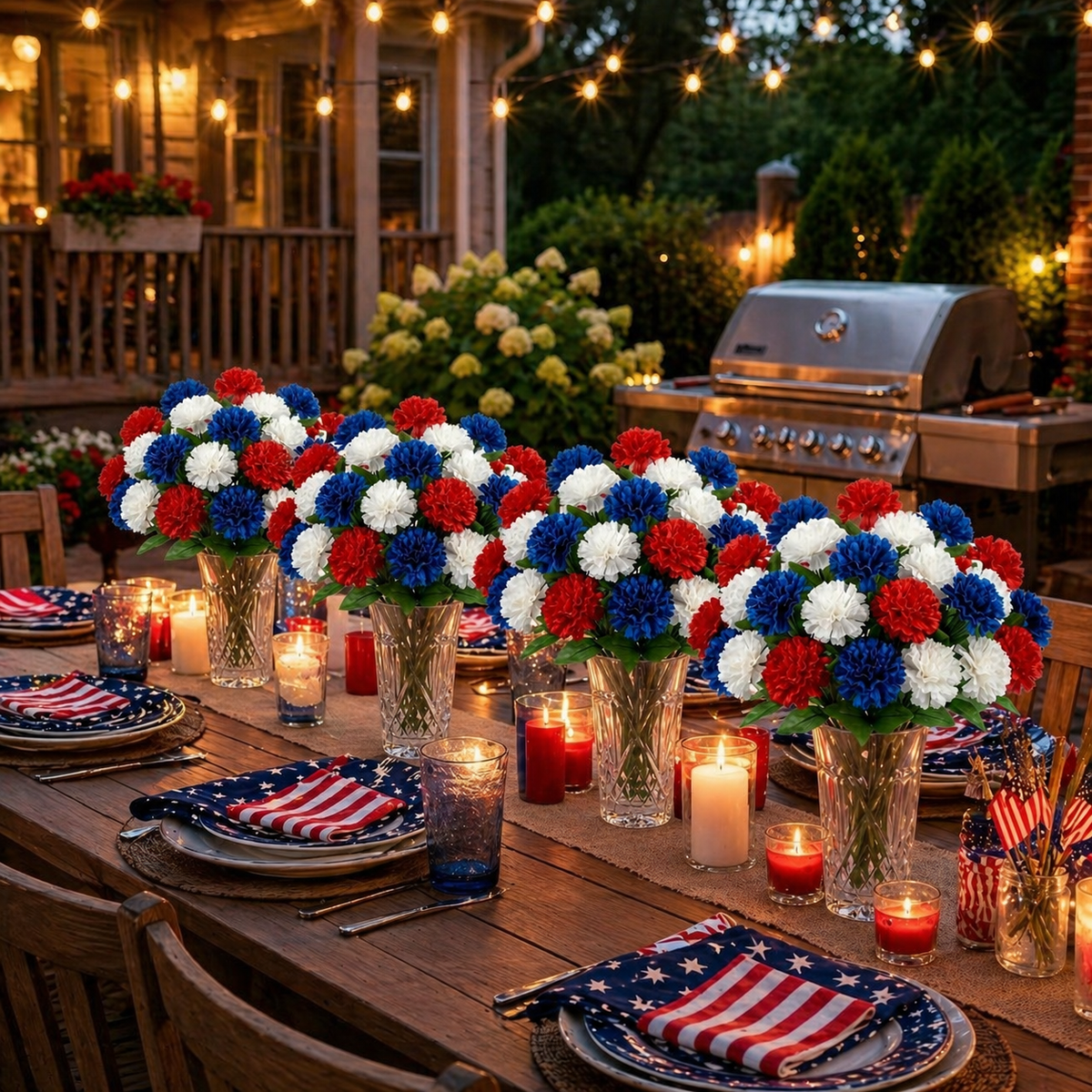 Patriotic Artificial Carnation Bouquet