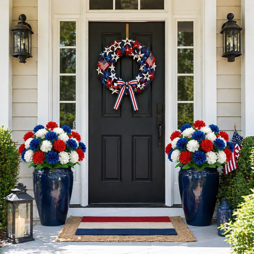 Patriotic Artificial Carnation Bouquet