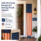 Lighted Patriotic Porch Banner