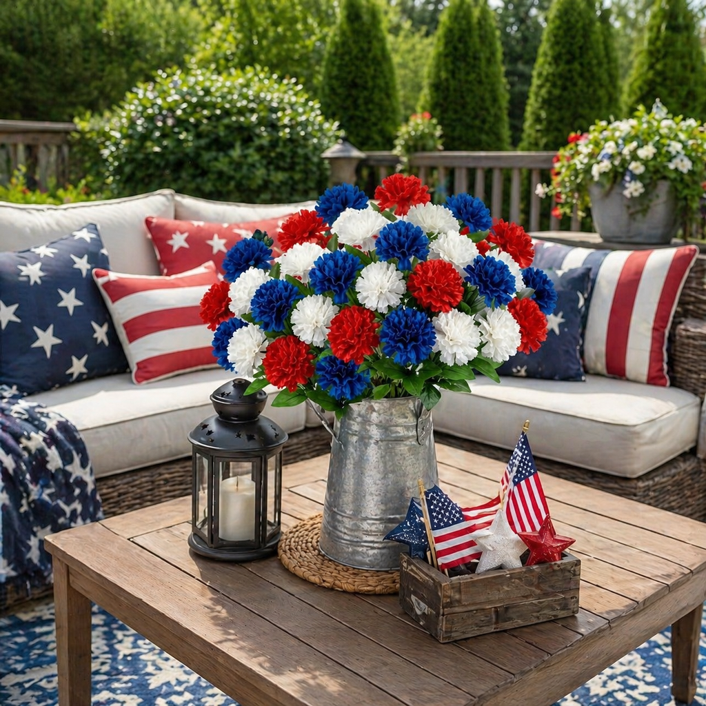 Patriotic Artificial Carnation Bouquet