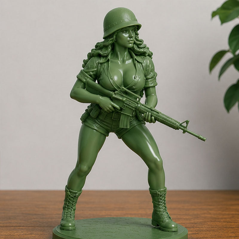 Funny Army Woman