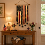 27" × 50" Lighted Star & Stripe Patriotic Porch Banner - NOW！