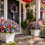 American Flag Faux Flower Bouquet - 12 Pcs