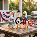 Whimsical "USA 250" Patriotic Geese Centerpiece