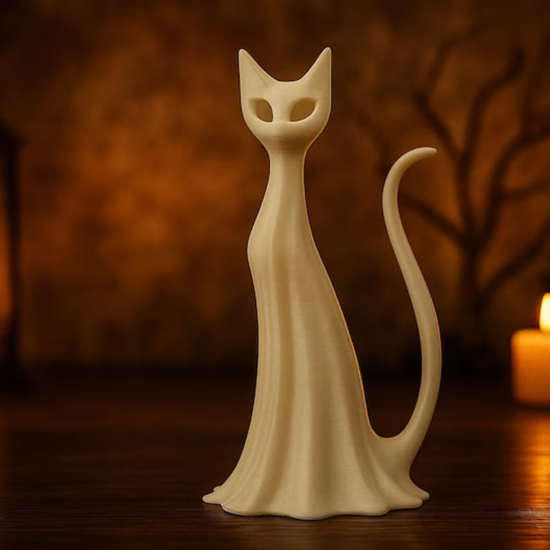 Cat Ghost Statues