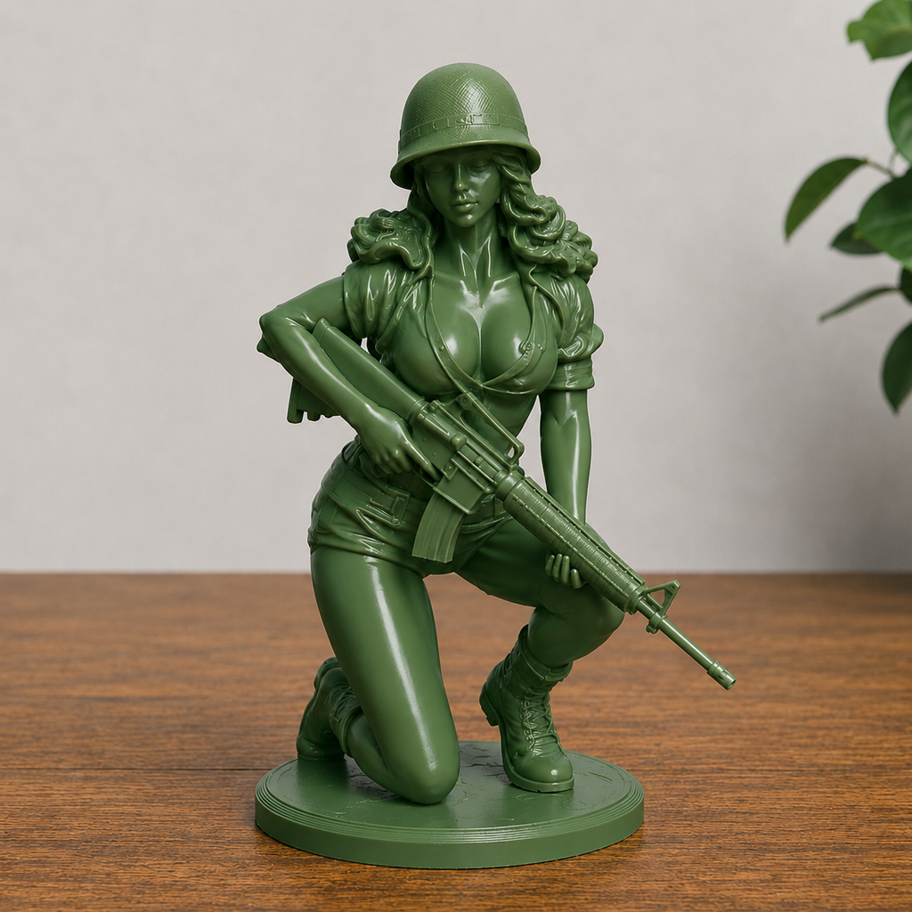 Funny Army Woman