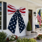 Lighted Extra Large American Flag Bow