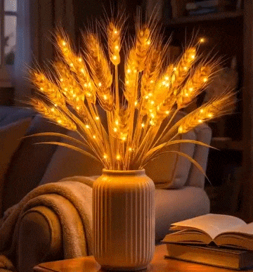 Golden Harvest Wheat Stalk table Lights