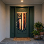 27" × 50" Lighted Star & Stripe Patriotic Porch Banner - NOW！