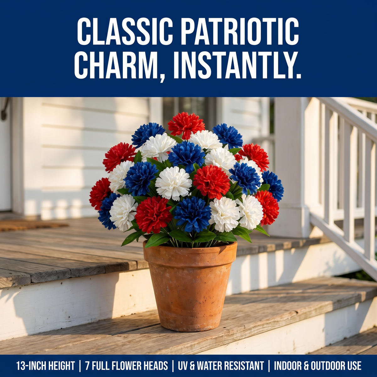 Patriotic Artificial Carnation Bouquet