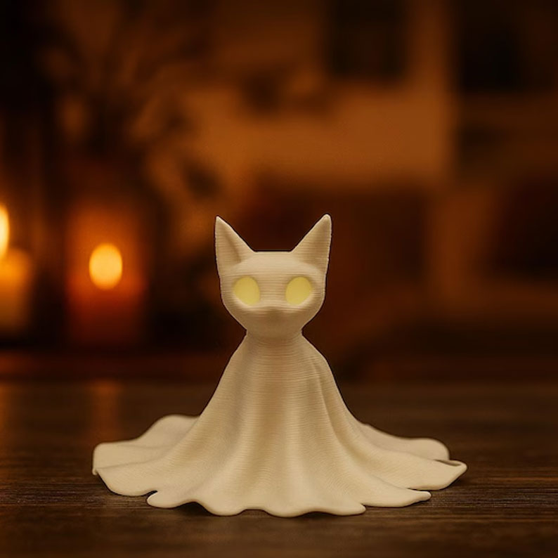 Cat Ghost Statues