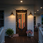 27" × 50" Lighted Star & Stripe Patriotic Porch Banner - NOW！