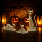 Cat Ghost Statues