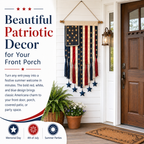 27" × 50" Lighted Star & Stripe Patriotic Porch Banner - NOW！