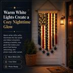 27" × 50" Lighted Star & Stripe Patriotic Porch Banner - NOW！
