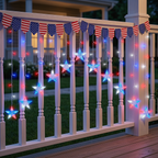 4th of July Patriotic Star Icicle Lights