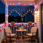 4th of July Patriotic Star Icicle Lights