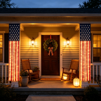 Lighted Patriotic Porch Banner