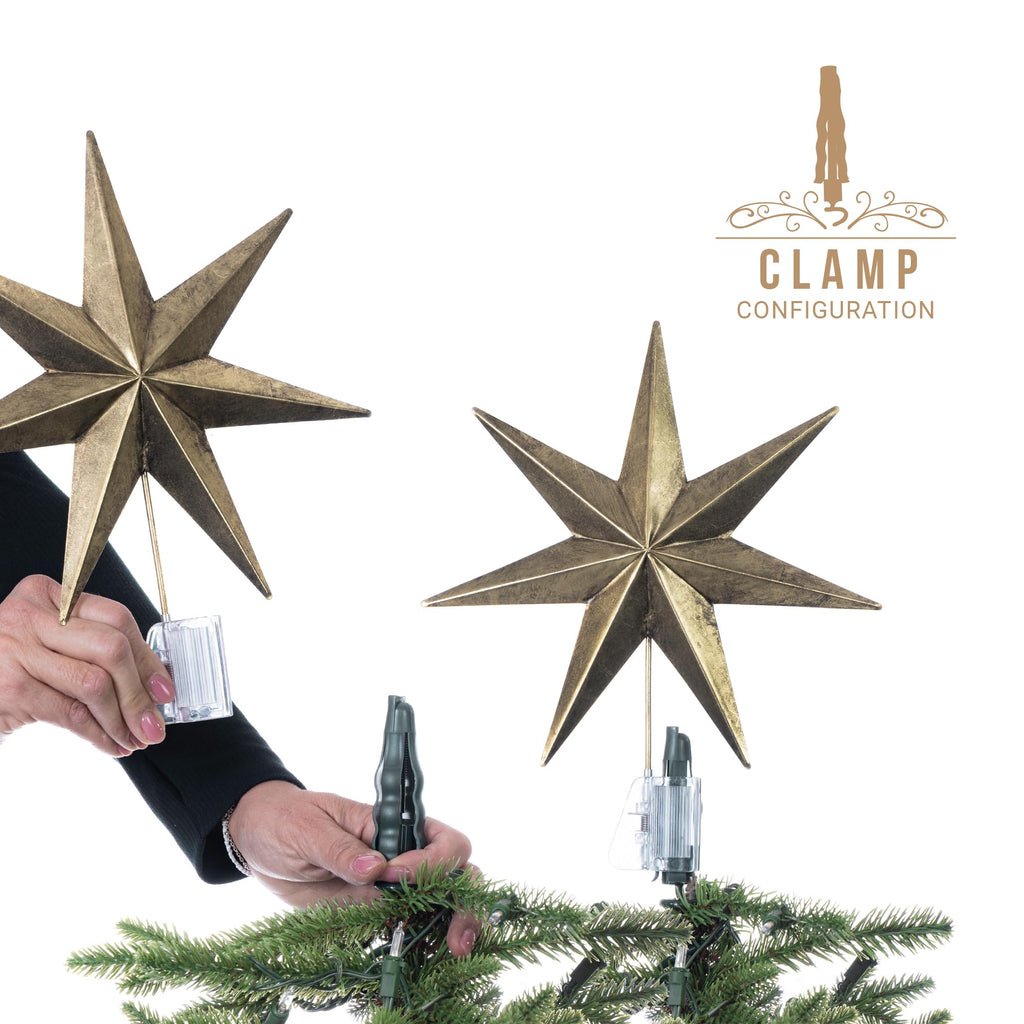 Christmas Tree Topper Holder , Twist-on Holiday Universal Tree Topper Stabilizer