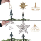 Christmas Tree Topper Holder , Twist-on Holiday Universal Tree Topper Stabilizer