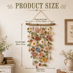 Boho Crochet Flower Wall Hanging Decor