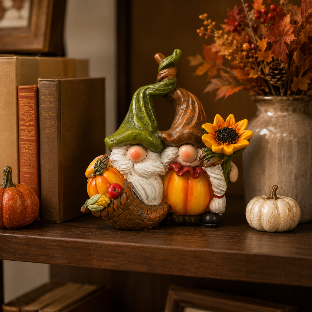 Harvest Gnome Fall Resin Decor