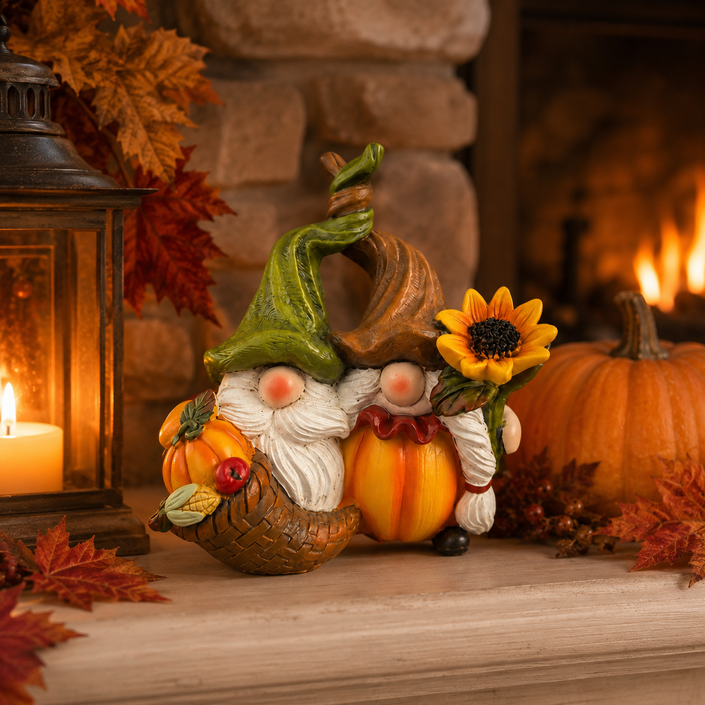 Harvest Gnome Fall Resin Decor