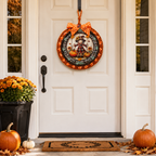 Fall Scarecrow Door Wreath, Thanksgiving Autumn Door Hanger