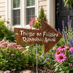 There Be Fairies Running Amok Sign