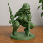 Funny Army Woman