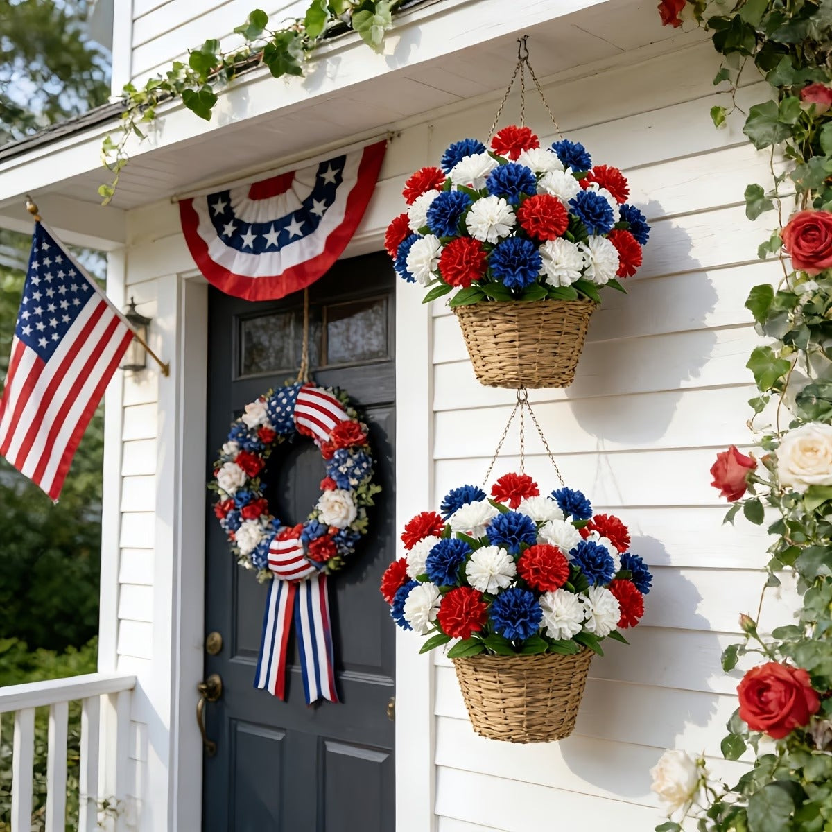 Patriotic Artificial Carnation Bouquet