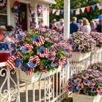 American Flag Faux Flower Bouquet - 12 Pcs