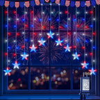 4th of July Patriotic Star Icicle Lights