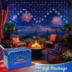 4th of July Patriotic Star Icicle Lights